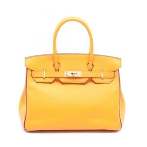 Hermes Hermès Birkin 30 Verso handbag, leather, Swift women's, orange, purple...
